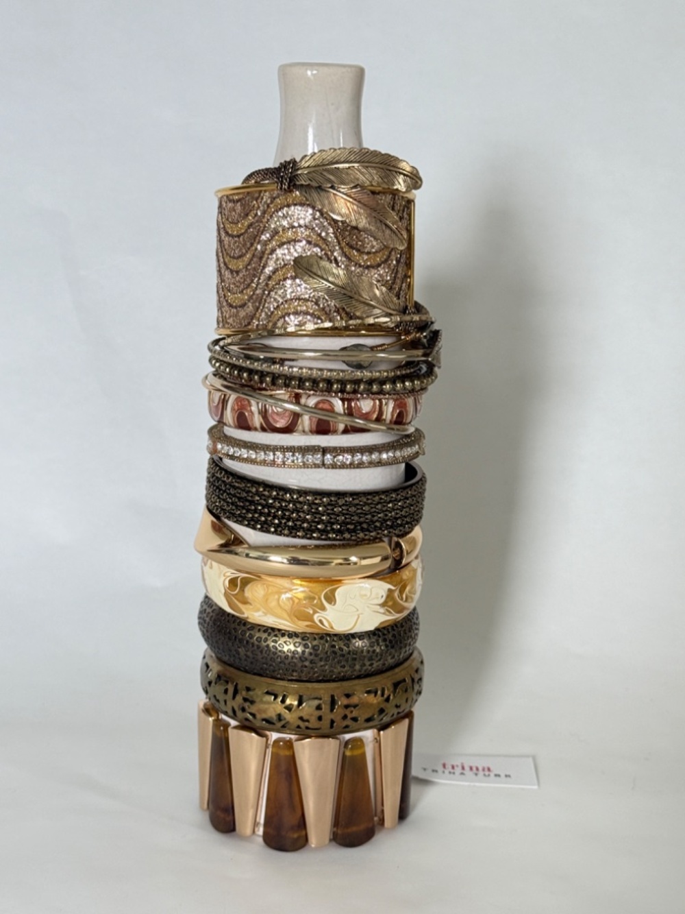 RESELLER LOT 19 Gold tone Bracelets VINTAGE to NOW